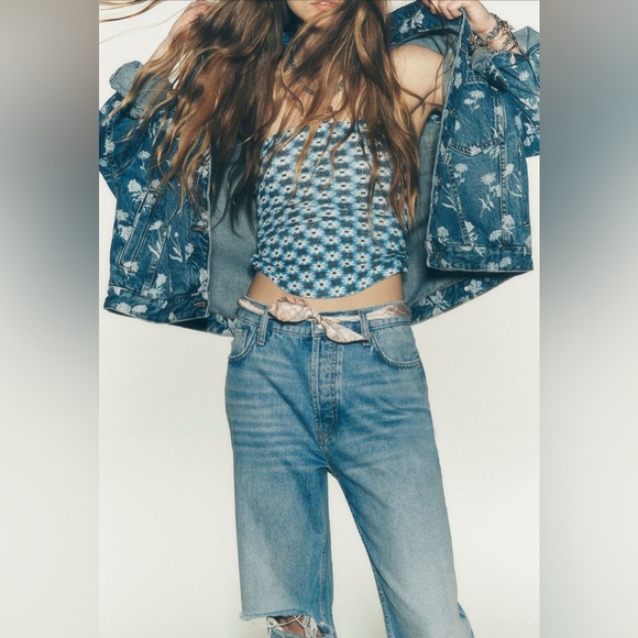 Boulevard Printed Tube NWOT blue vista combo - Picture 6 of 7